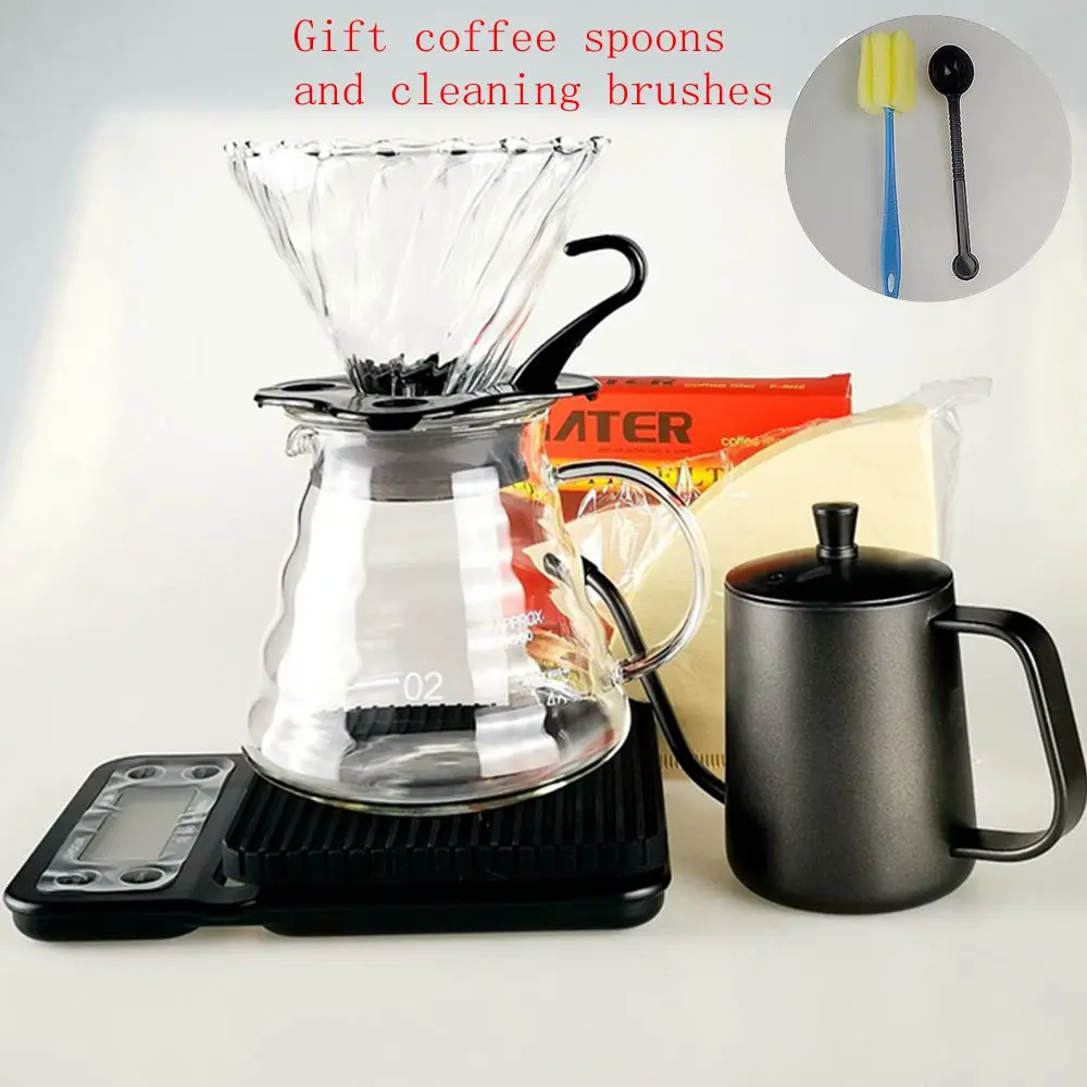 2020 New V60 Filter Cup coffee Strainer Set Electronic Coffee Scale 350ml Coffee Kettle Filter Cold Dripper Barista Tools
2020 New V60 Filter Cup coffee Strainer Set Electronic Coffee Scale 350ml Coffee Kettle Filter Cold Dripper Barista Tools