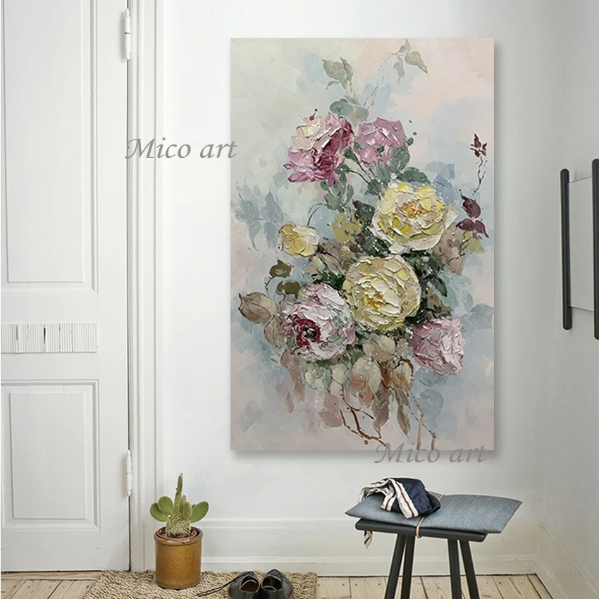 Palette Knife Classical Flowers Oil Painting Wall Decorative Item No Frame Textured Acrylic Canvas Wall Art Entrance Decor
Palette Knife Classical Flowers Oil Painting Wall Decorative Item No Frame Textured Acrylic Canvas Wall Art Entrance Decor