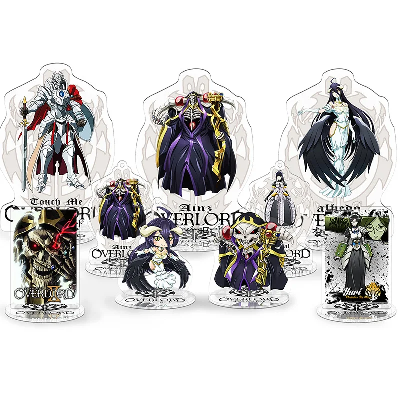 Персонаж Аниме Overlord акриловый брелок модель куклы Ainz Ooal платье отражательной