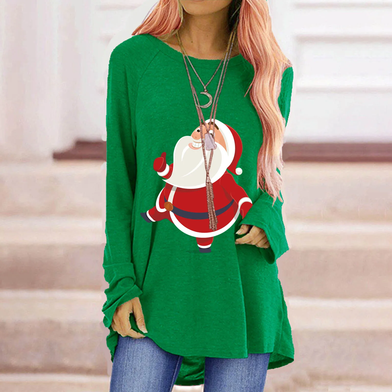 Christmas Santa Women Sweatshirt Top Round Neck Sweatshirts Long Sleeve Loose Pullover Winter Autumn Sudadera Mujer Invierno
Christmas Santa Women Sweatshirt Top Round Neck Sweatshirts Long Sleeve Loose Pullover Winter Autumn Sudadera Mujer Invierno