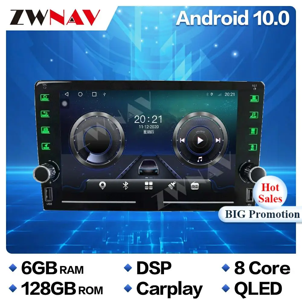 Универсальный мультимедийный плеер 128G DSP Carplay с 9-дюймовым экраном, Android 10, GPS-навигацией, автомагнитола, стереомагнитофон
Универсальный мультимедийный плеер 128G DSP Carplay с 9-дюймовым экраном, Android 10, GPS-навигацией, автомагнитола, стереомагнитофон