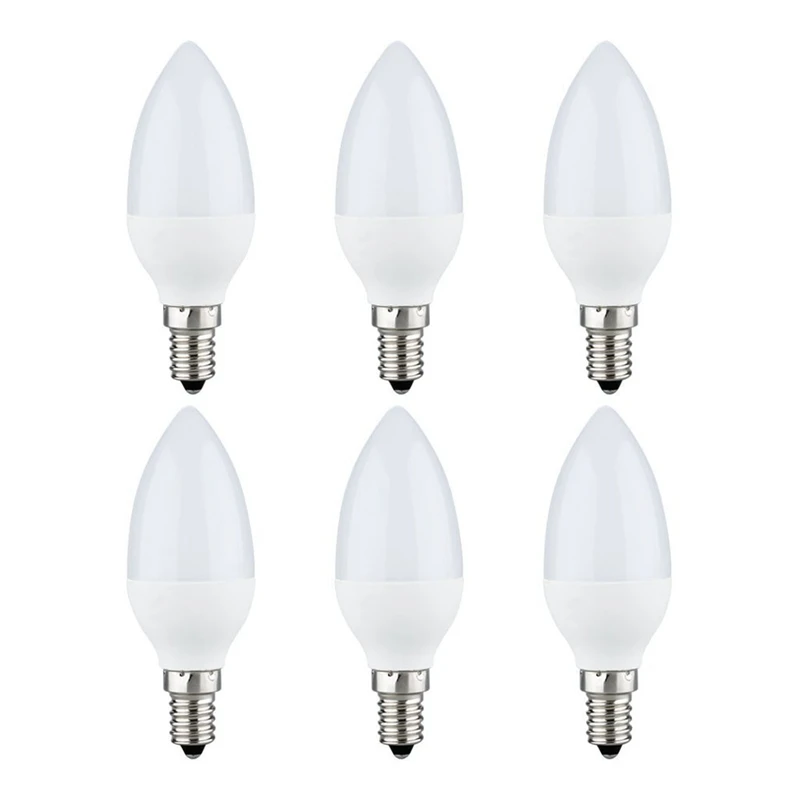 6pcs LED Lamps Candle Light Bulbs Candlesticks 2700K AC220-240V, E14 470LM 3W Cool White
6pcs LED Lamps Candle Light Bulbs Candlesticks 2700K AC220-240V, E14 470LM 3W Cool White