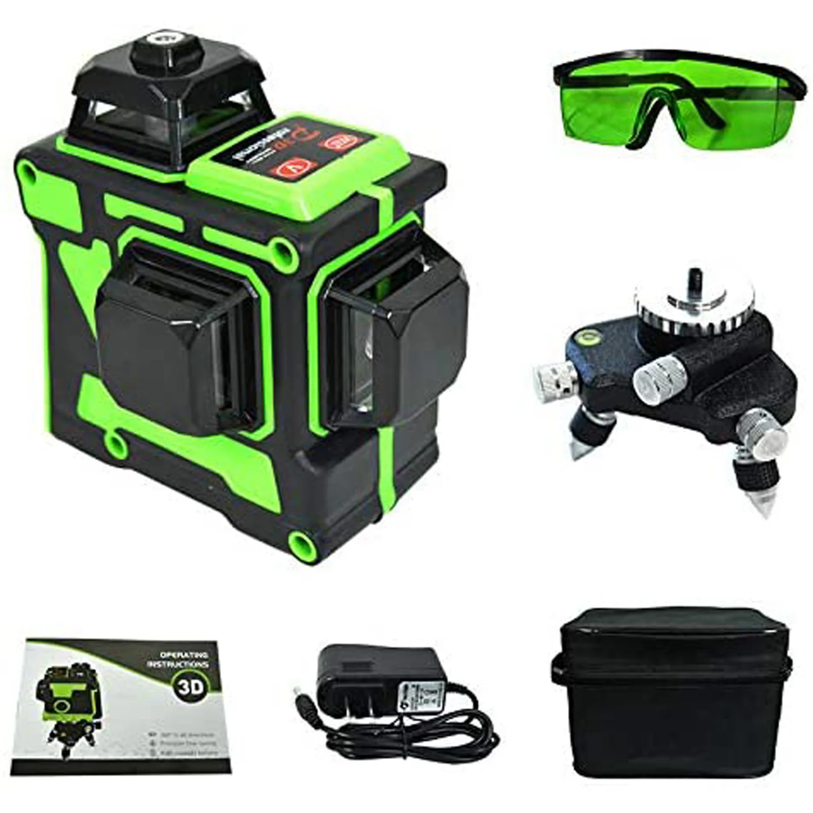 3D Lines Laser Level Green Self-leveling 360 Horizontal Vertical Cross Measure Beam Laser Level With Bracket Battery TOPFashion
3D Lines Laser Level Green Self-leveling 360 Horizontal Vertical Cross Measure Beam Laser Level With Bracket Battery TOPFashion