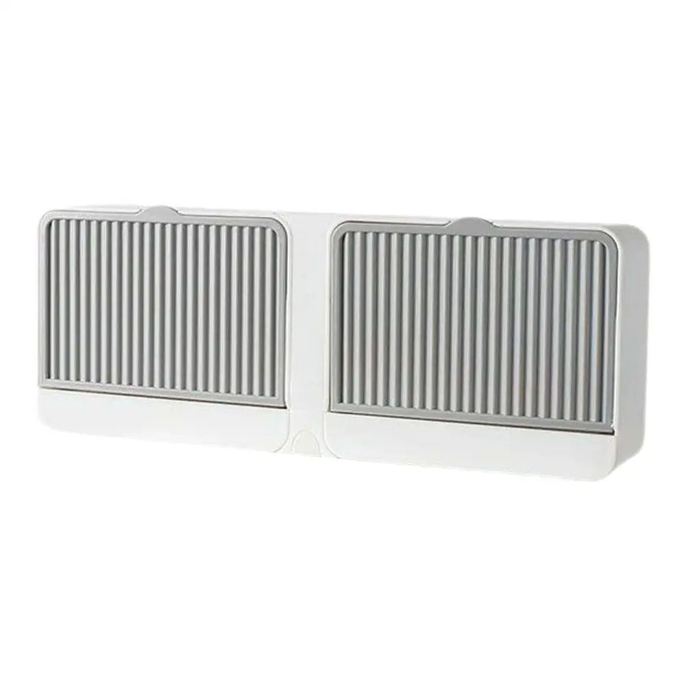 Creative Wall Mounted Soap Box With Lid Double Grids Bathroom Dish Holder Soap Soap Rack Q6Z0
Creative Wall Mounted Soap Box With Lid Double Grids Bathroom Dish Holder Soap Soap Rack Q6Z0