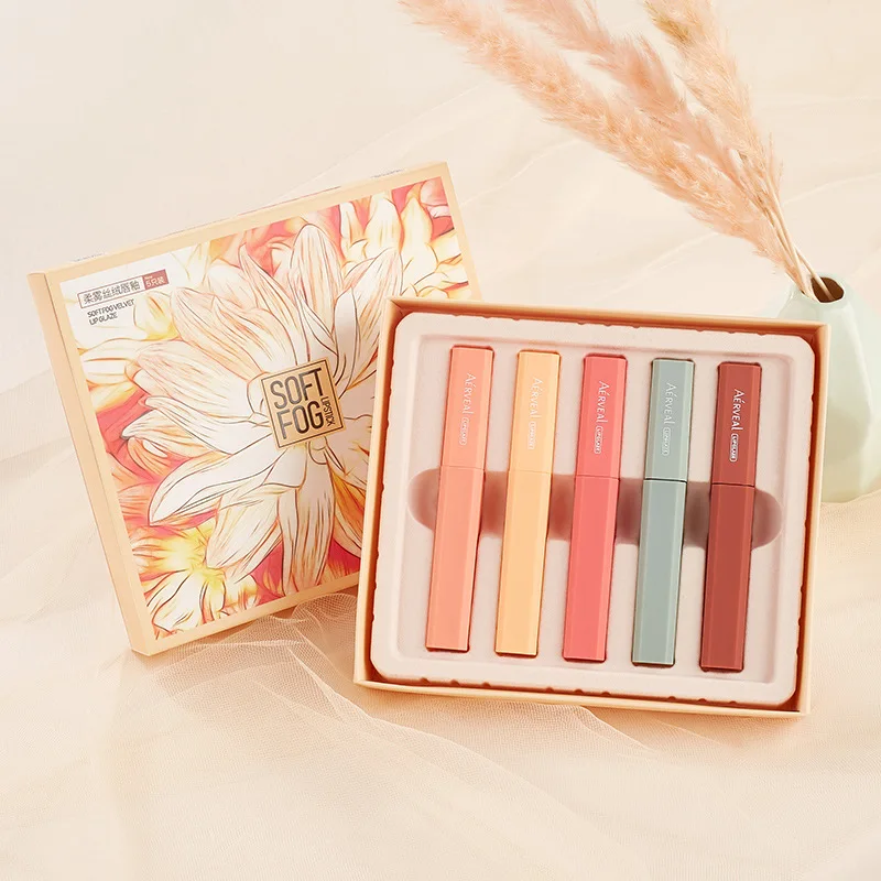 5 Цвета, Макияж для губ, помада блеск для губ, длительное увлажнение помады в виде красных губ, матовая губная помада, Водонепроницаемый
5 Цвета, Макияж для губ, помада блеск для губ, длительное увлажнение помады в виде красных губ, матовая губная помада, Водонепроницаемый