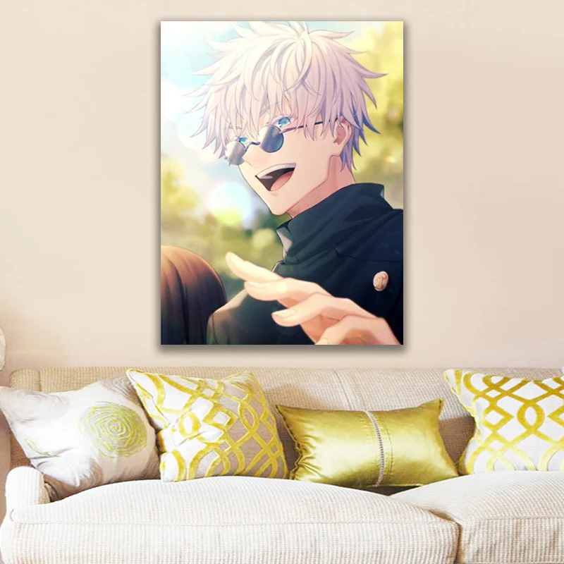 Wall Art Gojo Satoru Canvas Painting HD Printed Anime Jujutsu Kaisen Pictures Home Decoration Living Room Modular Poster Framed 
Wall Art Gojo Satoru Canvas Painting HD Printed Anime Jujutsu Kaisen Pictures Home Decoration Living Room Modular Poster Framed