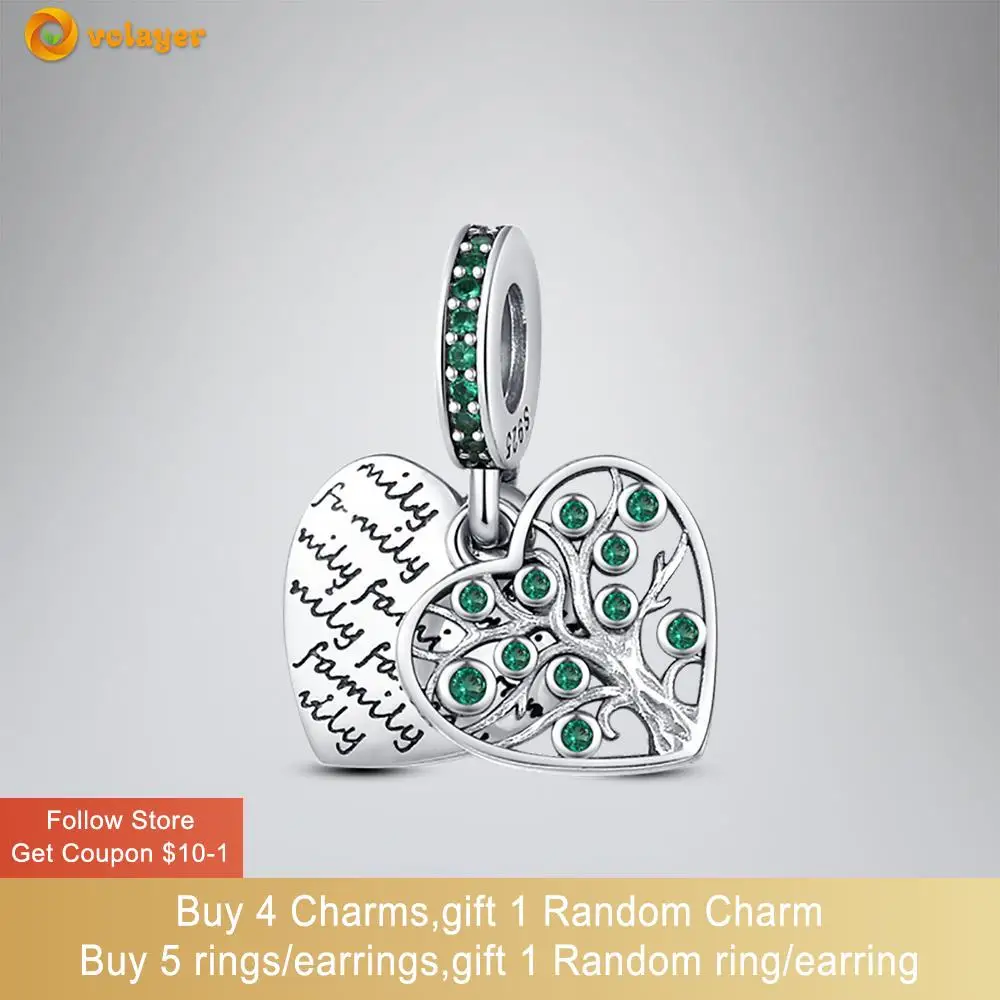 Volayer 925 Sterling Silver Beads Tree Of Life Pavé Heart Charm fit Original Pandora Bracelets for Women Jewelry Making Gift
Volayer 925 Sterling Silver Beads Tree Of Life Pavé Heart Charm fit Original Pandora Bracelets for Women Jewelry Making Gift