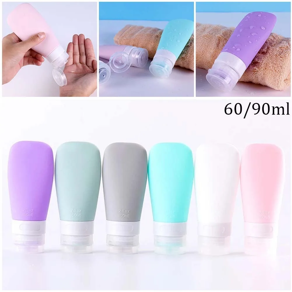 60/90ML Travel Cosmetics Bottles Silica Gel Mini Empty Container Skincare Shower Gel Shampoo Jars Portable Extrusion Bottling
60/90ML Travel Cosmetics Bottles Silica Gel Mini Empty Container Skincare Shower Gel Shampoo Jars Portable Extrusion Bottling