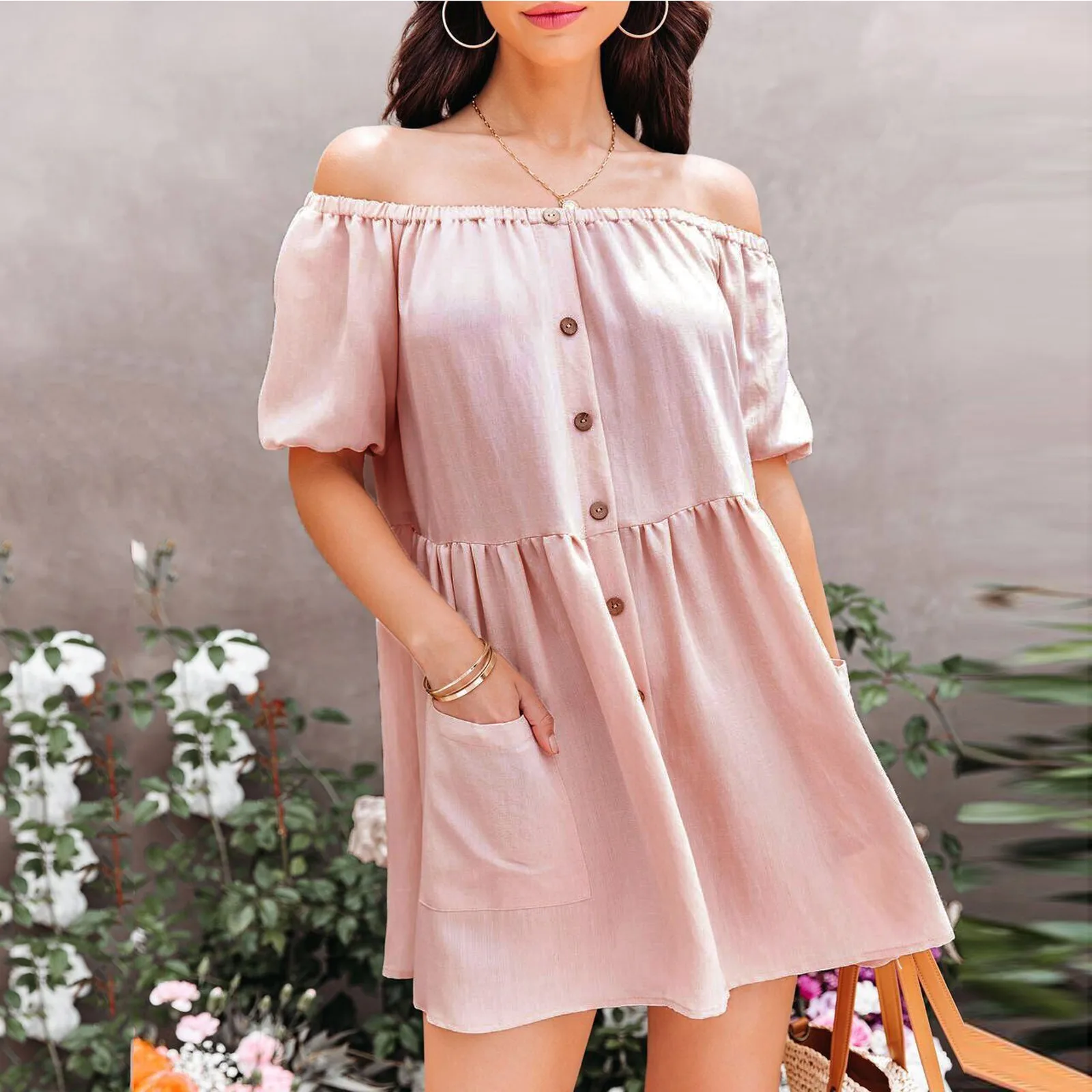 Женские Элегантные вечерние мини-платье в винтажном стиле с открытыми плечами платье пикантные Slash шеи свободного покроя тонкий пляжное ле...
Женские Элегантные вечерние мини-платье в винтажном стиле с открытыми плечами платье пикантные Slash шеи свободного покроя тонкий пляжное ле...