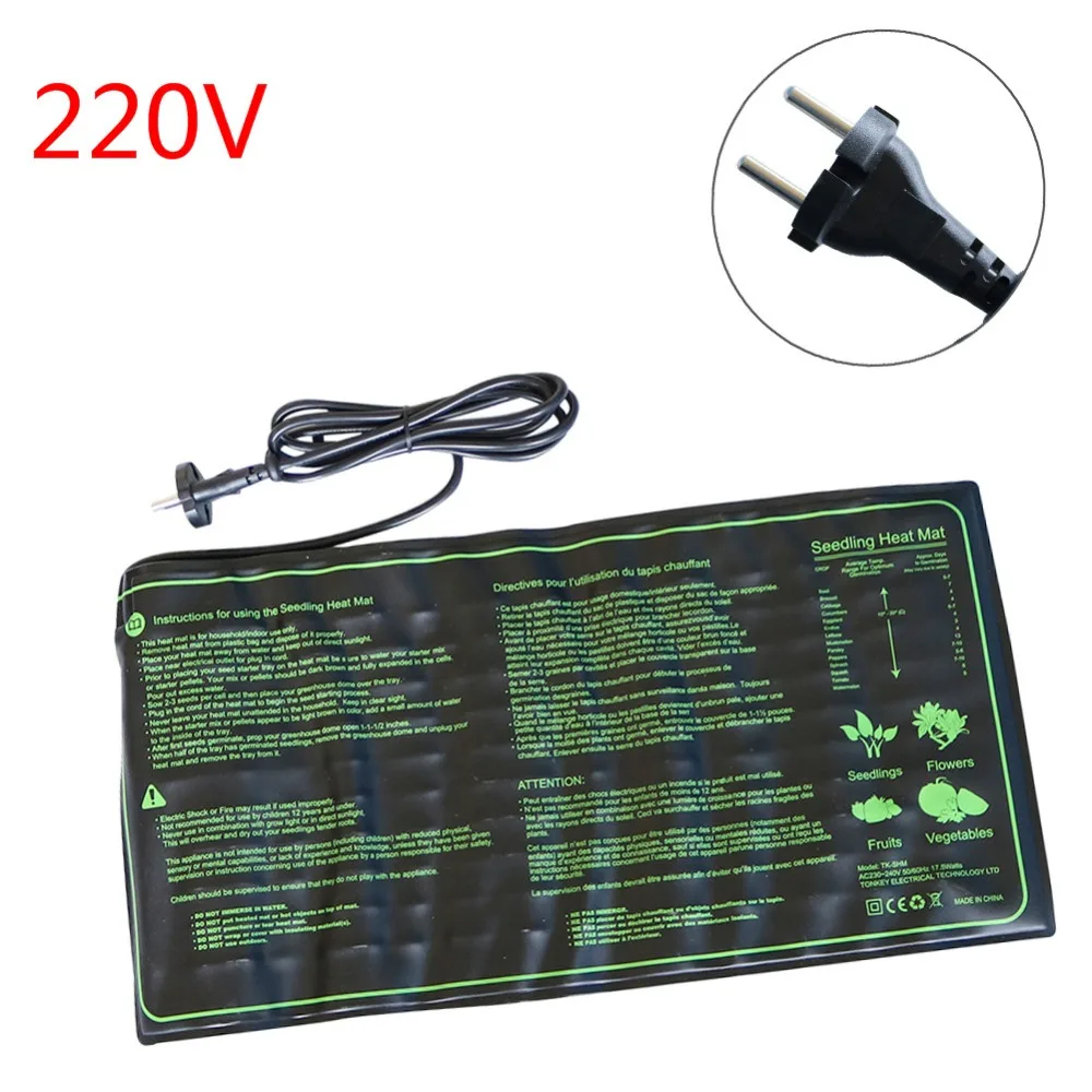 Seedling Heating Mat 50x25cm Waterproof Plant Seed Germination Propagation Clone Starter Pad 110V/220V Garden Supplies 1 Pc
Seedling Heating Mat 50x25cm Waterproof Plant Seed Germination Propagation Clone Starter Pad 110V/220V Garden Supplies 1 Pc
