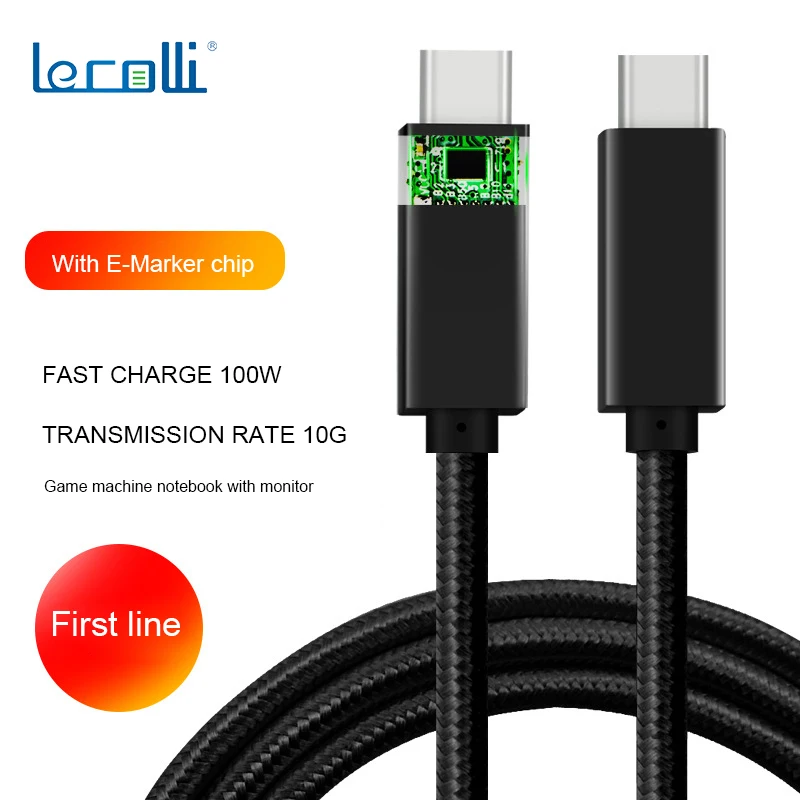 Быстрая зарядка данных линии одна осветительная головка Usb Тип C PD линия USB