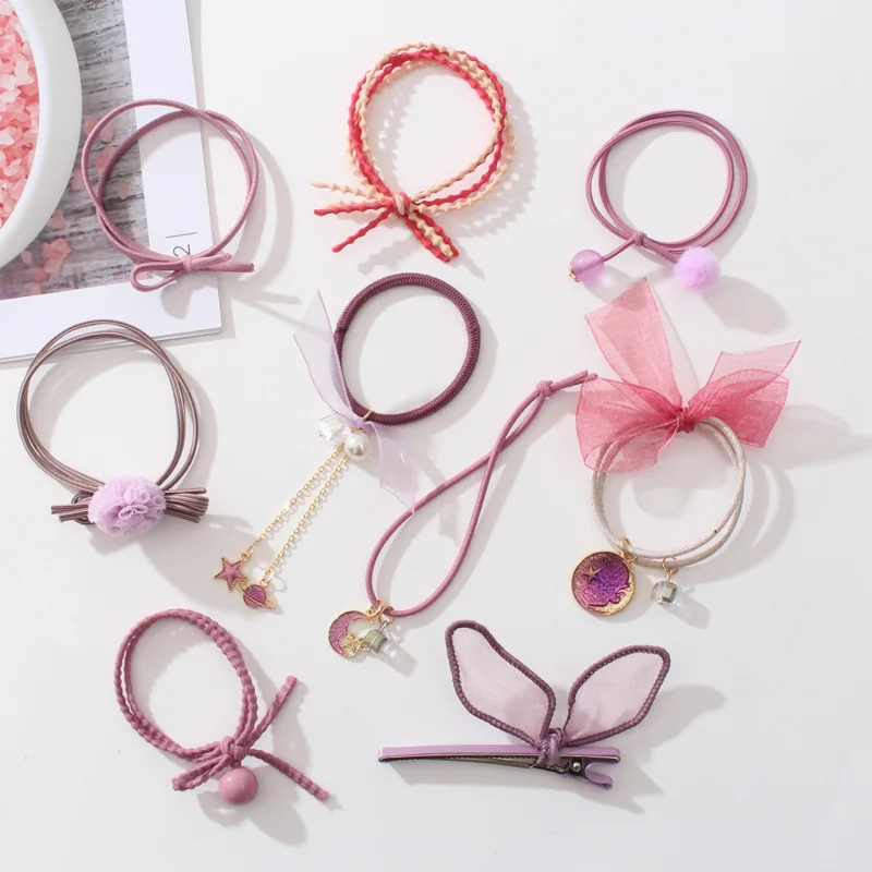 9PCS South Korea's small And Pure And Fresh, Female Is A Hair Band Hair Star Sweet Contracted: Rubber Band Rope Hair Bands Suits
9PCS South Korea's small And Pure And Fresh, Female Is A Hair Band Hair Star Sweet Contracted: Rubber Band Rope Hair Bands Suits