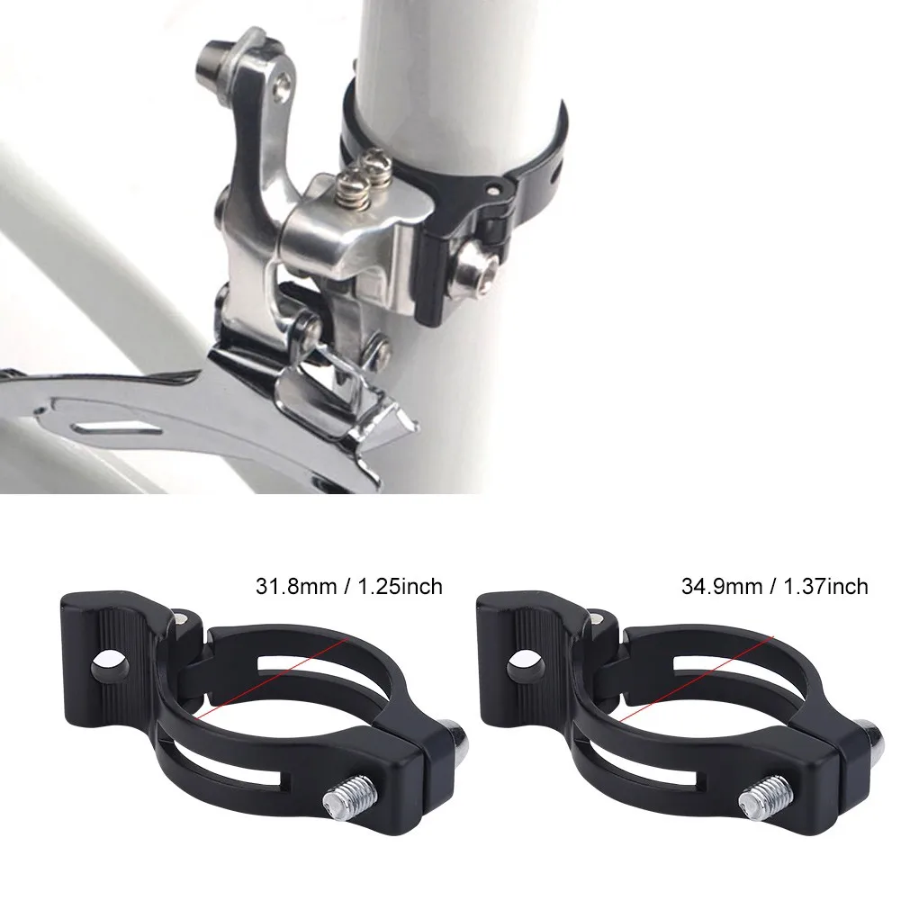 Bicycle Front Derailleur Braze-on Clamp Band Adapter Aluminum Alloy 31.8/34.9mm MTB Road Mountain Bike Front Derailleur Adapter
Bicycle Front Derailleur Braze-on Clamp Band Adapter Aluminum Alloy 31.8/34.9mm MTB Road Mountain Bike Front Derailleur Adapter