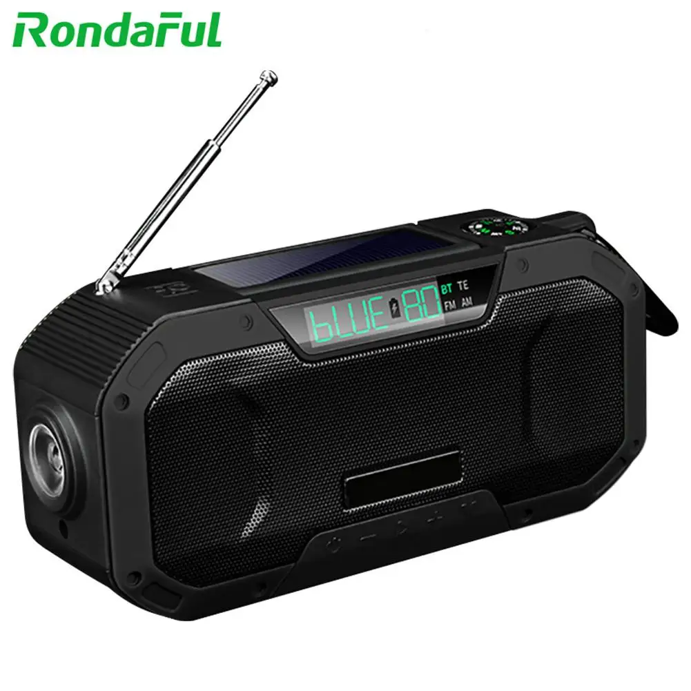Emergency Hand-cranked Radio with LED Display SOS Alarm Mobile Phone Charger AM FM 5000mAh Waterproof Weather Solar Radio
Emergency Hand-cranked Radio with LED Display SOS Alarm Mobile Phone Charger AM FM 5000mAh Waterproof Weather Solar Radio