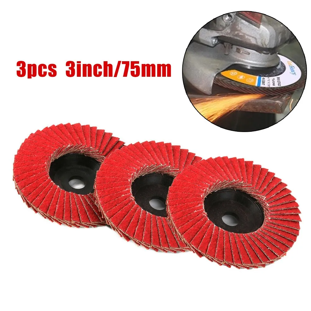 3PCS 75mm Professional Flap Discs 3 Inch Sanding Discs 80 Grit Grinding Wheels Blades For Angle Grinder
3PCS 75mm Professional Flap Discs 3 Inch Sanding Discs 80 Grit Grinding Wheels Blades For Angle Grinder