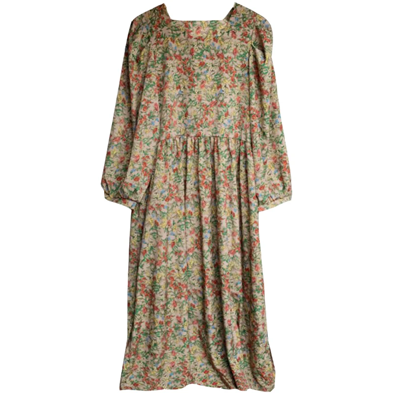 PERHAPS U Women Vintage Square Collar Floral Print Lantern Sleeve Long Sleeve Black Khaki A-line Midi Dress Spring Summer D2385
PERHAPS U Women Vintage Square Collar Floral Print Lantern Sleeve Long Sleeve Black Khaki A-line Midi Dress Spring Summer D2385