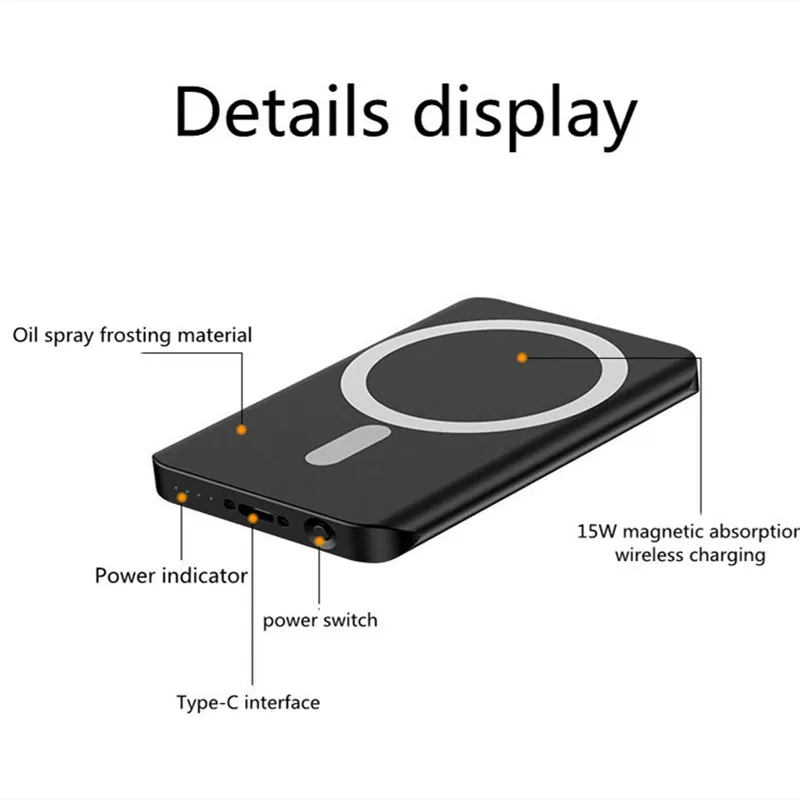 Magnetic Power Bank 15W Wireless Charging 4000mAh Mobile Power For iPhone 12 Mini Pro Max Xiaomi For MagSafe Wireless Charger
Magnetic Power Bank 15W Wireless Charging 4000mAh Mobile Power For iPhone 12 Mini Pro Max Xiaomi For MagSafe Wireless Charger