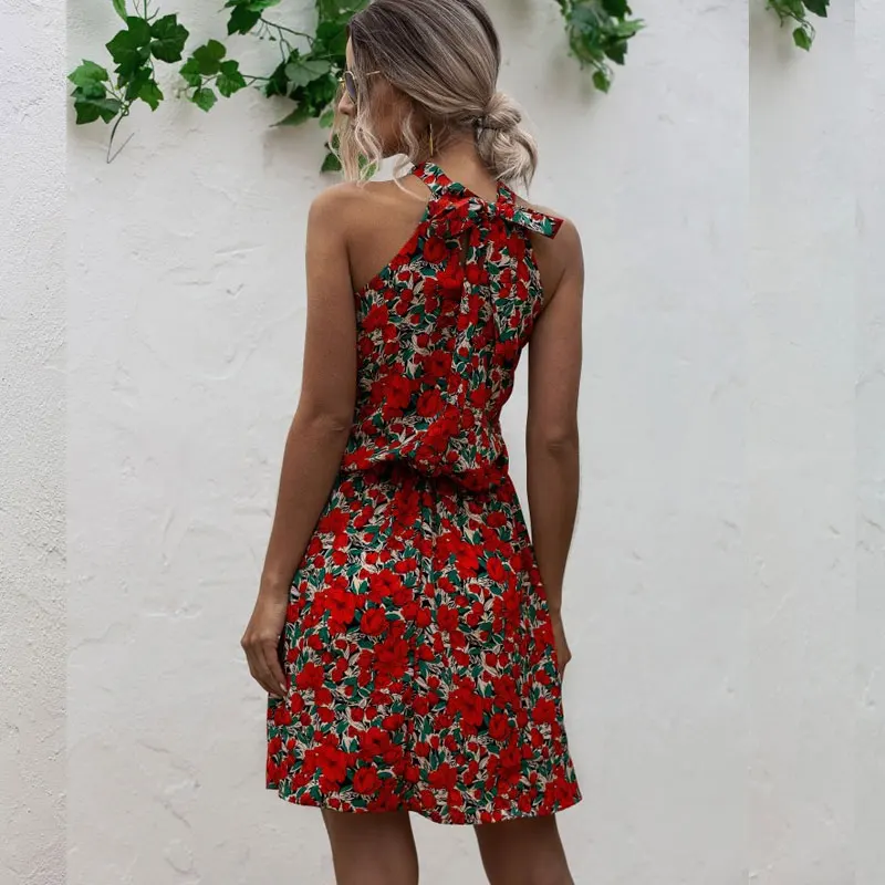 Women Fashion Clothing Sexy Halter Print Dress Summer Sleeveless Backless Lace Up Ladies Beach Party Mini Dresses Vestidos
Women Fashion Clothing Sexy Halter Print Dress Summer Sleeveless Backless Lace Up Ladies Beach Party Mini Dresses Vestidos