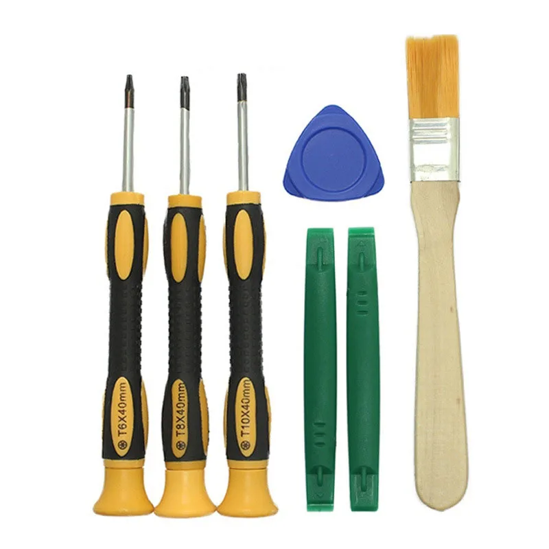 7Pcs/Set Torx T8 T6 T10 H35 Screwdriver Opening Tools Set Repair Tool Kit Screw Driver Pry For Xbox One Xbox 360 PS3 PS4
7Pcs/Set Torx T8 T6 T10 H35 Screwdriver Opening Tools Set Repair Tool Kit Screw Driver Pry For Xbox One Xbox 360 PS3 PS4