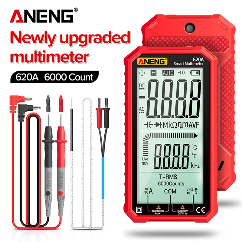 ANENG Digital Automatic Multimeter 4.7 Inch LCD AC/DC Voltage Ohm Amp Meter Tester For Automotive Car Home Improvement Tool
ANENG Digital Automatic Multimeter 4.7 Inch LCD AC/DC Voltage Ohm Amp Meter Tester For Automotive Car Home Improvement Tool