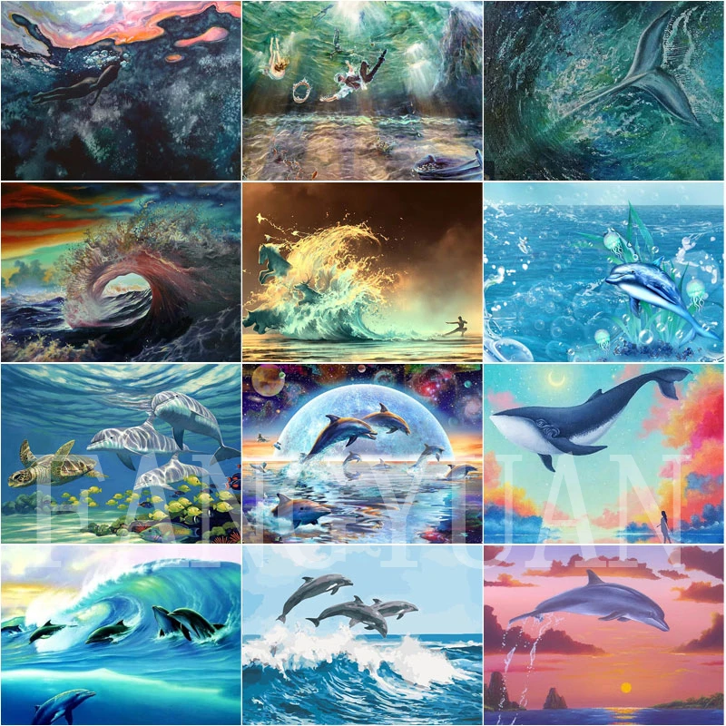 Diy Diamond Painting Dolphin Full Square Round Diamond Embroidery Animals Pictures of Rhinestones Mosaic Cross Stitch Home Decor
Diy Diamond Painting Dolphin Full Square Round Diamond Embroidery Animals Pictures of Rhinestones Mosaic Cross Stitch Home Decor