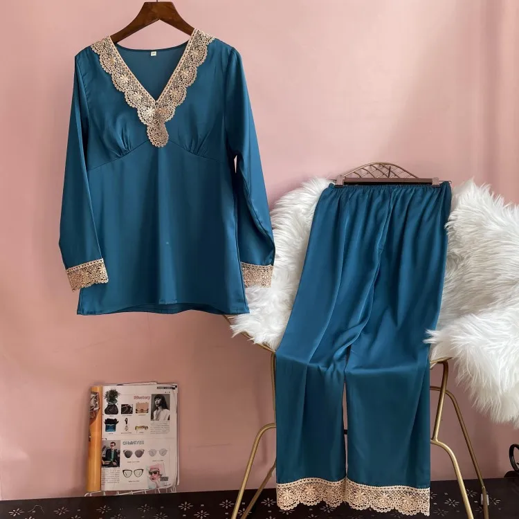 M-XXL Summer New Women Rayon Pajamas Sets Sexy 2PCS Shirt&Pant Pyjamas Suit Sleepwear Nightwear Lace Floral Lounge Home Wear
M-XXL Summer New Women Rayon Pajamas Sets Sexy 2PCS Shirt&Pant Pyjamas Suit Sleepwear Nightwear Lace Floral Lounge Home Wear