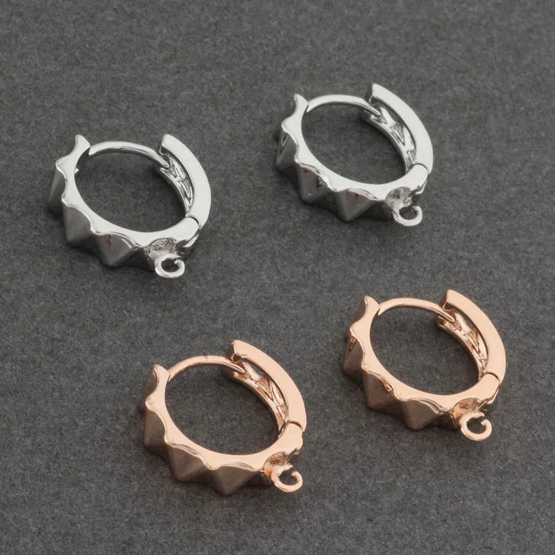 Charm Brass Earring Hook Handmade Jewelry Women's Earrings Fashion Popular Geometric Design 585 Rose Gold Color | Украшения и