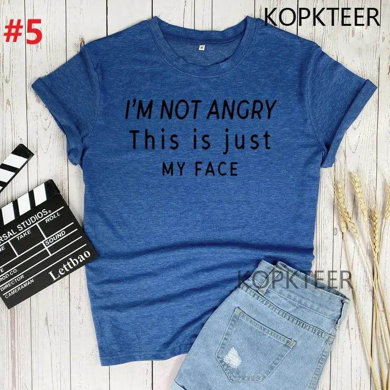 Funny Letter I Am Not Angry Print T-shirts Women Clothing Hipster Print Casual Summer Ulzzang Short Sleeveless T-Shirt Tops Tee
Funny Letter I Am Not Angry Print T-shirts Women Clothing Hipster Print Casual Summer Ulzzang Short Sleeveless T-Shirt Tops Tee