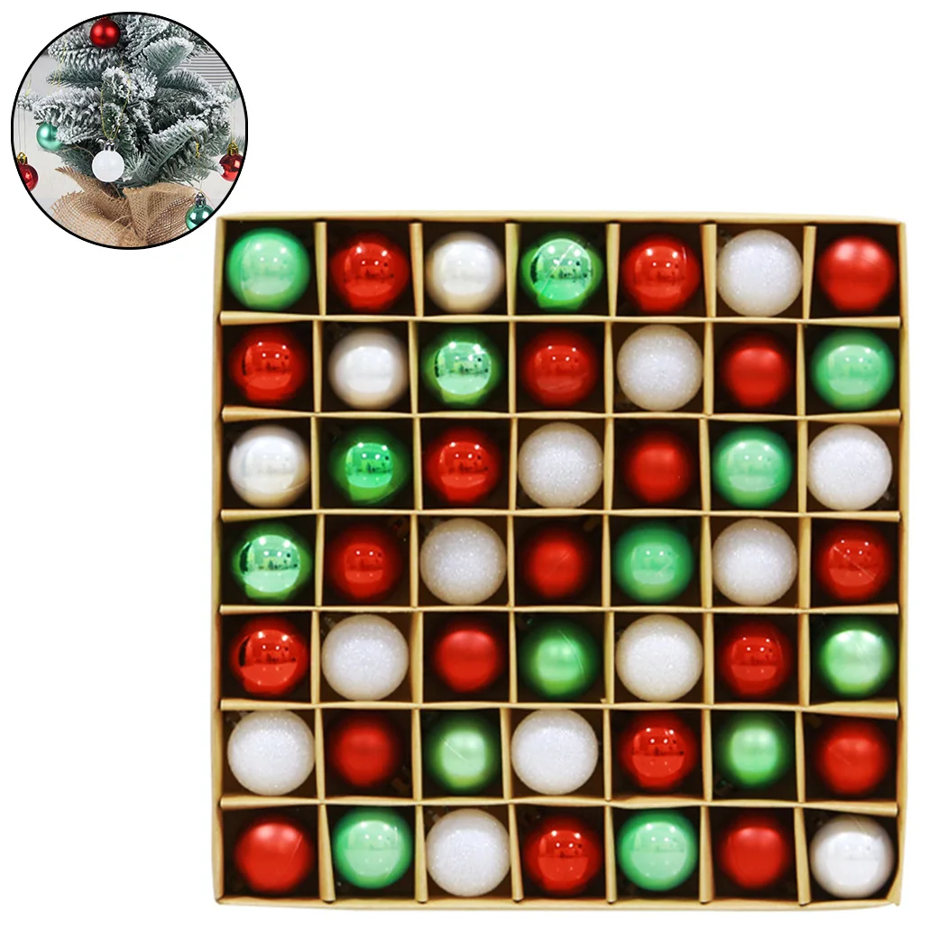 49PCS Fashion Christmas Ball Set Glitter Shiny Ball Ornament Christmas Tree Ornament Festival Gift With Box
49PCS Fashion Christmas Ball Set Glitter Shiny Ball Ornament Christmas Tree Ornament Festival Gift With Box