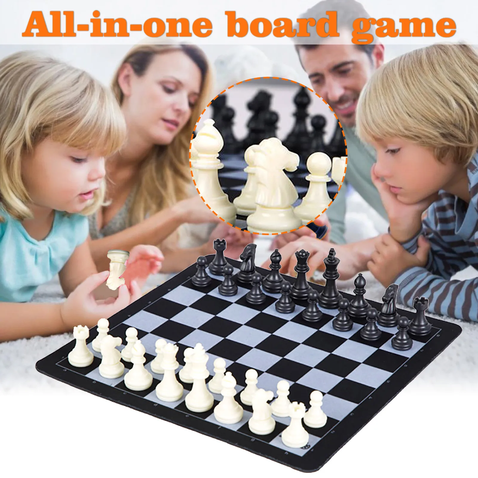 Wooden Chesses Game 34 Chess Pieces Interior For Storage Portable Travel Board Game Set For Kid Portable Chesses Game
Wooden Chesses Game 34 Chess Pieces Interior For Storage Portable Travel Board Game Set For Kid Portable Chesses Game