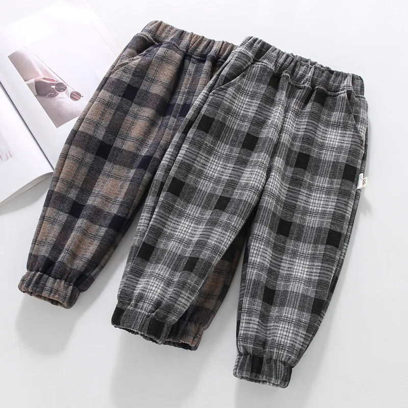 Boys Plaid Casual Pants 2020 Autumn New Korean Baby Long Pants Medium and Small Kids Western Style Double-layered Pants
Boys Plaid Casual Pants 2020 Autumn New Korean Baby Long Pants Medium and Small Kids Western Style Double-layered Pants