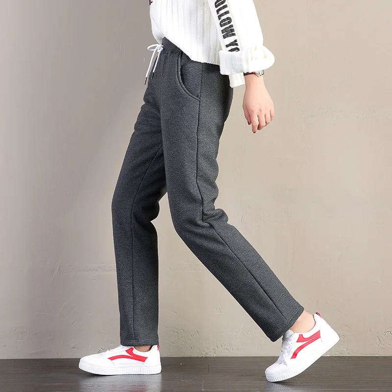 2020 Winter Women Gym Wool Straight Sweatpants Elastic Waist Drawstring Loose Sports Pants Running Jogger Warm Workout Trousers
2020 Winter Women Gym Wool Straight Sweatpants Elastic Waist Drawstring Loose Sports Pants Running Jogger Warm Workout Trousers