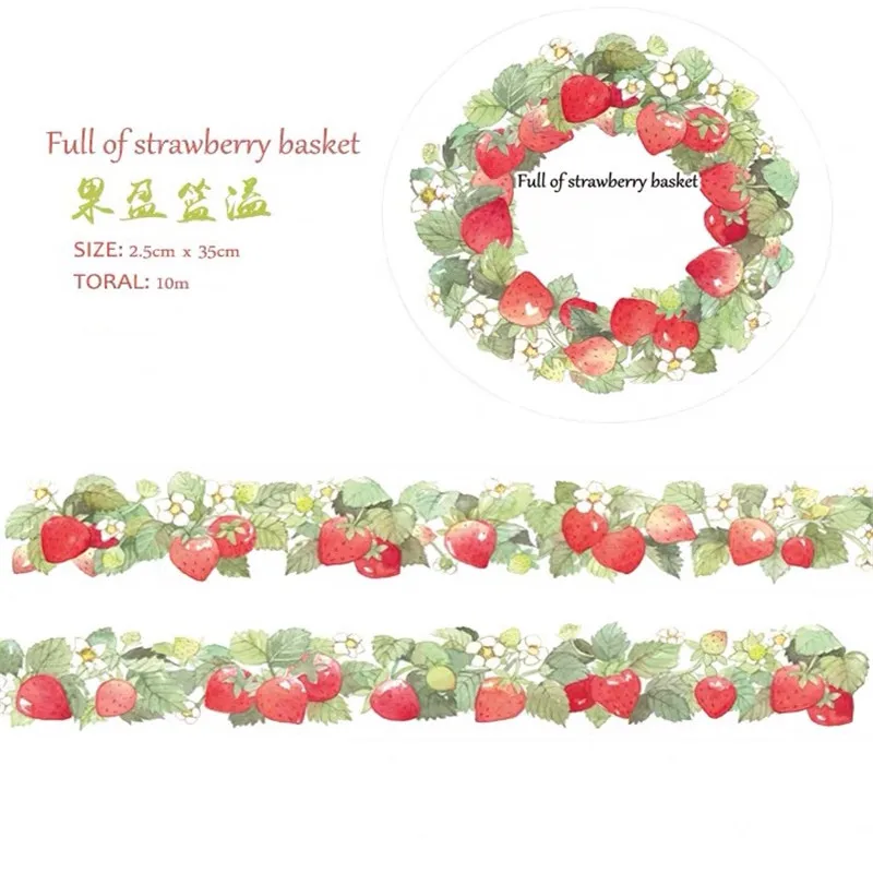 2022 Strawberry Washi Tape Planner DIY Scrapbooking Card Making Sticker
2022 Strawberry Washi Tape Planner DIY Scrapbooking Card Making Sticker