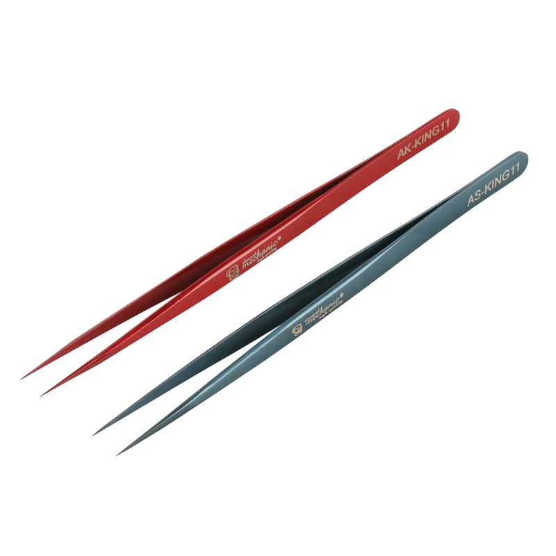 MECHANIC AS/AK/AZ KING11/KING15 Stainless Steel Tweezers Straight Curved Precision Tweezer Forceps For Phone Repair Tools
MECHANIC AS/AK/AZ KING11/KING15 Stainless Steel Tweezers Straight Curved Precision Tweezer Forceps For Phone Repair Tools