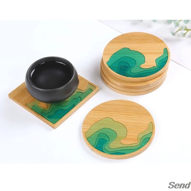 Natural Wood Coaster Round Square Teacup Mat Bamboo Coasters Resin Art Crafts T4MD
Natural Wood Coaster Round Square Teacup Mat Bamboo Coasters Resin Art Crafts T4MD