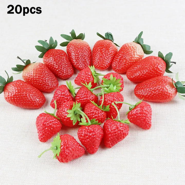20PCS Lifelike Red Plastic Artificial Strawberrries Garden Home Decor Decorative Fruit For Home Office Decoration Shop Showcase
20PCS Lifelike Red Plastic Artificial Strawberrries Garden Home Decor Decorative Fruit For Home Office Decoration Shop Showcase