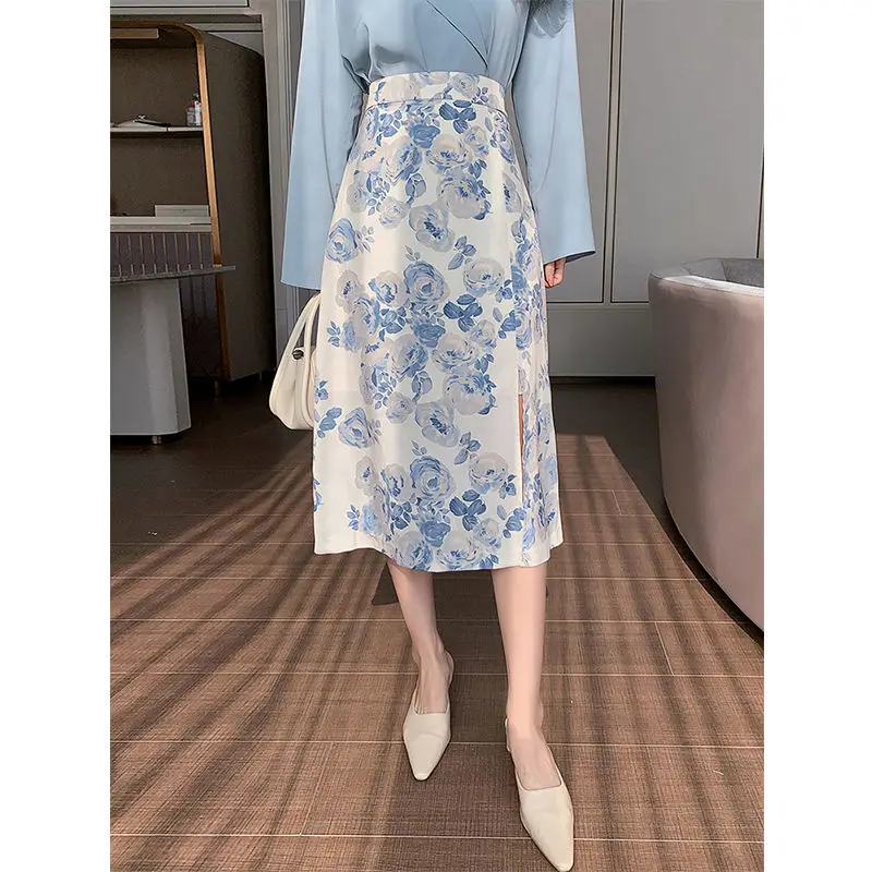 Women's Vintage Floral Skirt Summer Autumn Elegant Split Skirt Ladies Streetwear Casual Long Skirt office wear
Women's Vintage Floral Skirt Summer Autumn Elegant Split Skirt Ladies Streetwear Casual Long Skirt office wear