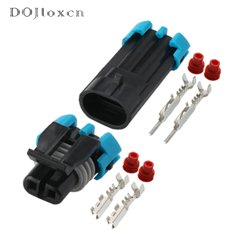 1/5/10/20/50 Sets 2 Pin Delphi Automotive Waterproof Connector Male Female Socket Plug For Temperature Sensor 12052641 12162000
1/5/10/20/50 Sets 2 Pin Delphi Automotive Waterproof Connector Male Female Socket Plug For Temperature Sensor 12052641 12162000