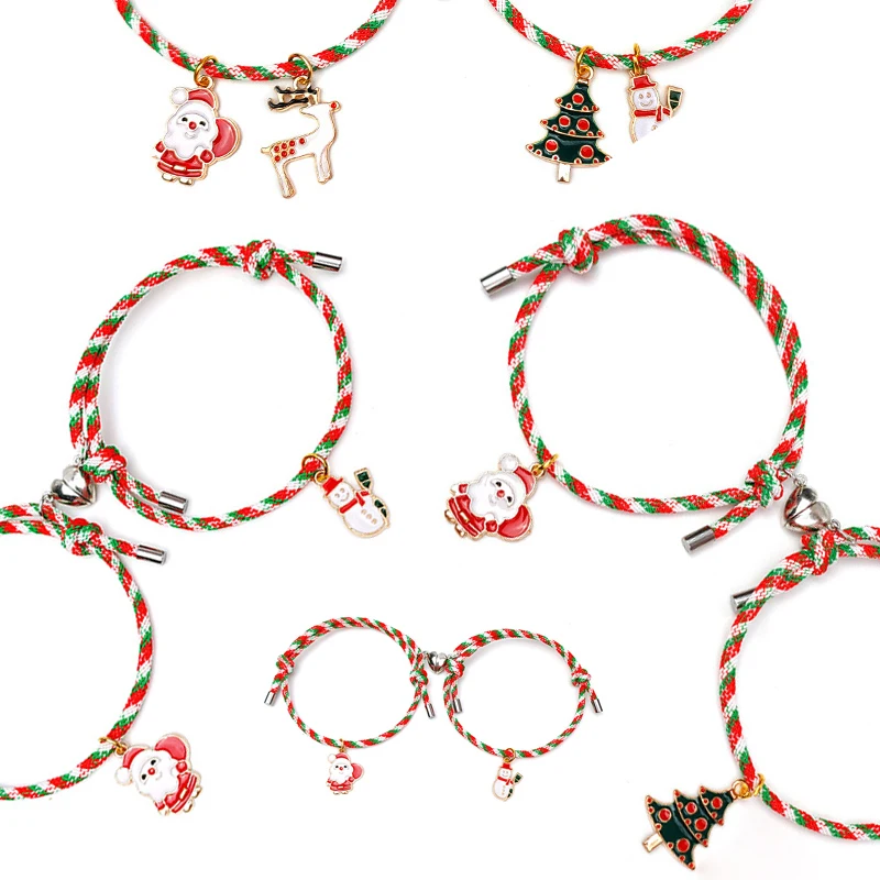 Couple Bracelets Adjustable Bracelets for Women Bracelet Elk Xmas Tree Charms Unisex Magnetic Bracelet Christmas Magnet Attract
Couple Bracelets Adjustable Bracelets for Women Bracelet Elk Xmas Tree Charms Unisex Magnetic Bracelet Christmas Magnet Attract