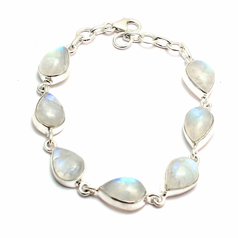 Genuine Rainbow Moonstone Bracelet 925 Sterling Silver, Women Fine Jewelry Gift, 2SBR0167
Genuine Rainbow Moonstone Bracelet 925 Sterling Silver, Women Fine Jewelry Gift, 2SBR0167
