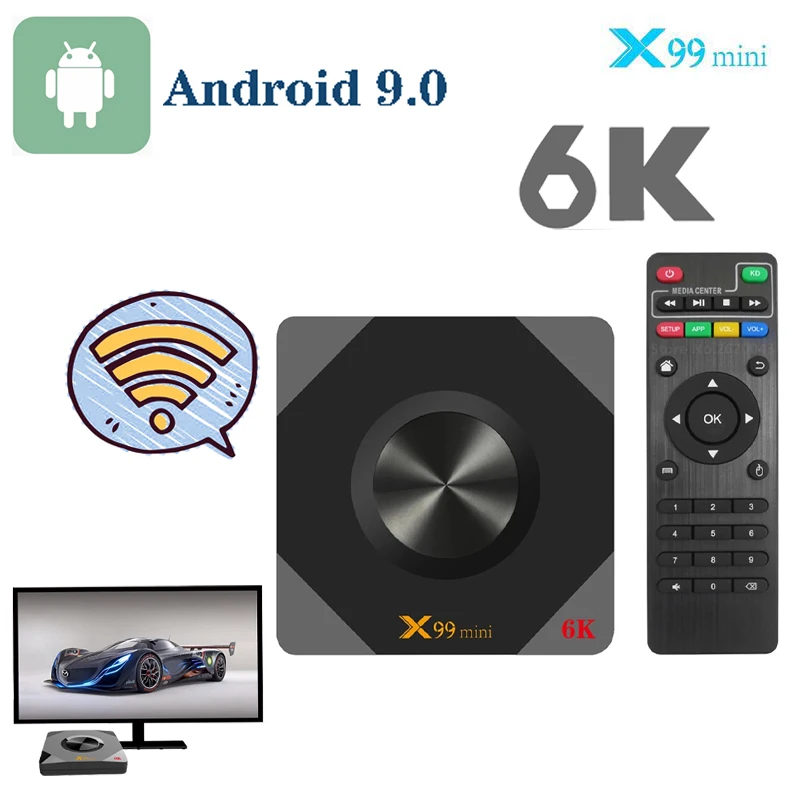 X99 MINI Smart Android 9,0 Allwinner H6 четырехъядерный 2,4G/5G двухдиапазонный WiFi HDMI-совместимый смарт ТВ-бокс HD 4K медиаплеер
X99 MINI Smart Android 9,0 Allwinner H6 четырехъядерный 2,4G/5G двухдиапазонный WiFi HDMI-совместимый смарт ТВ-бокс HD 4K медиаплеер