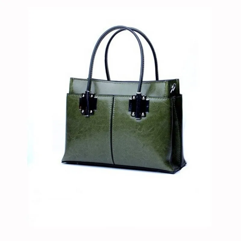 High Quality Oil Wax Cow Leather Womens Handbag Large Work Business Shoulder Bag Female Tote Bags Women Bolsos Mujer Red Green
High Quality Oil Wax Cow Leather Womens Handbag Large Work Business Shoulder Bag Female Tote Bags Women Bolsos Mujer Red Green