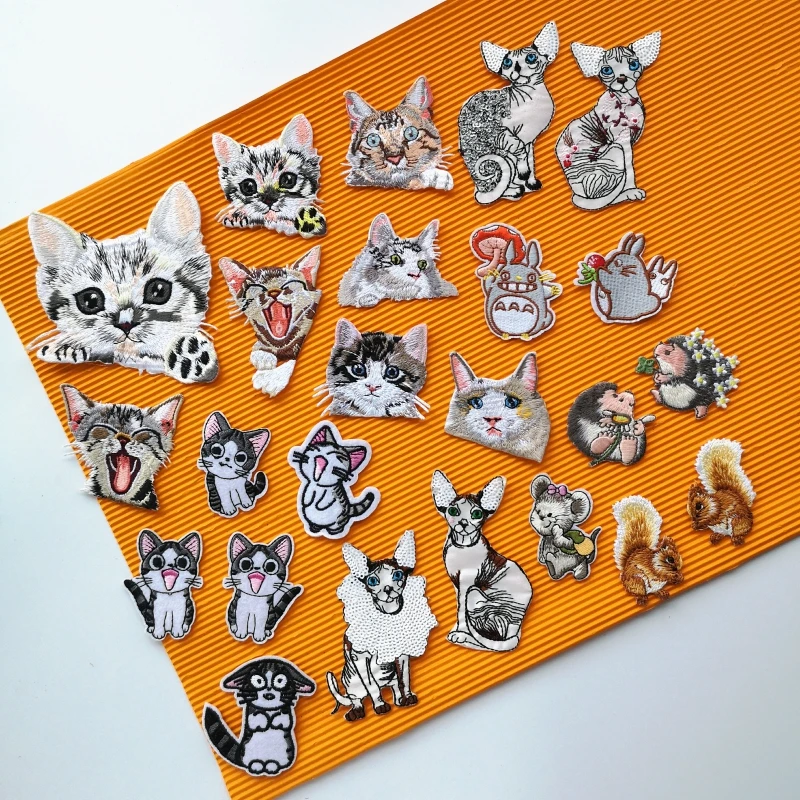 embroidery small cute cats patches for shirts,cartoon badges animal mouse appliques cat patch ZK-382
embroidery small cute cats patches for shirts,cartoon badges animal mouse appliques cat patch ZK-382