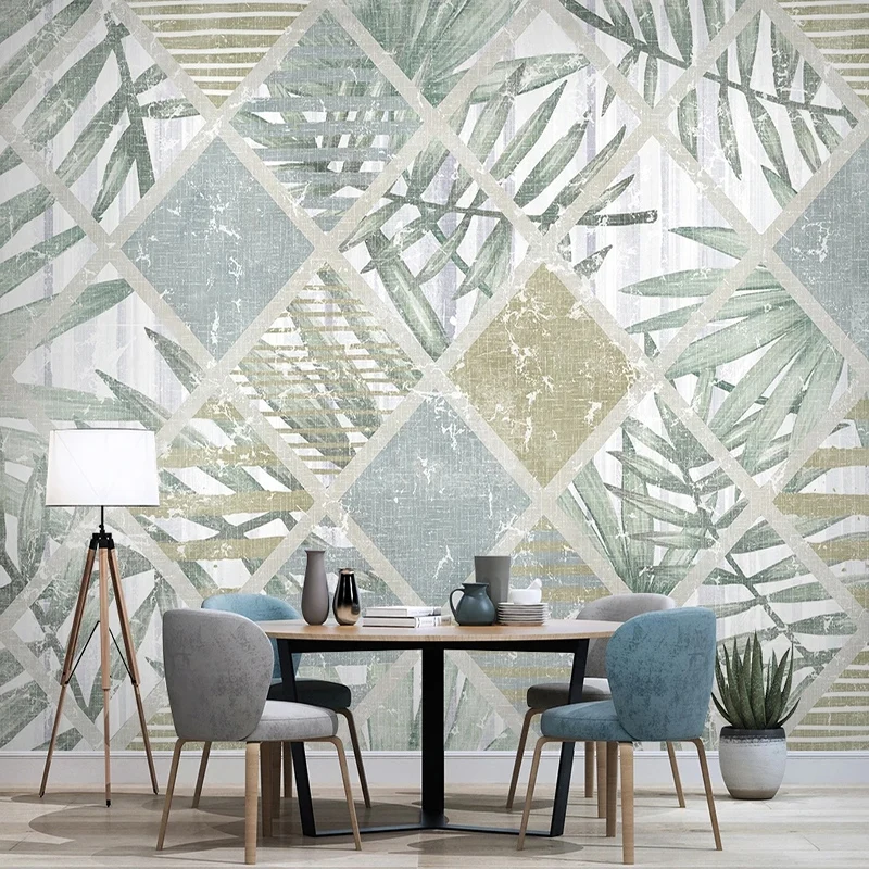 Custom Mural Wallpaper Nordic 3D Tropical Plants Geometric Lines Fresco Living Room TV Sofa Background Wall Poster 3D Home Decor
Custom Mural Wallpaper Nordic 3D Tropical Plants Geometric Lines Fresco Living Room TV Sofa Background Wall Poster 3D Home Decor
