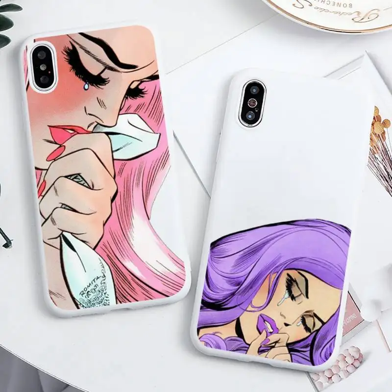 Crying Comic Girl Painting Pop Art Phone Case Candy Color for iPhone 6 6S 7 8 11 12 XS X SE 2020 XR mini pro Plus MAX funda 
Crying Comic Girl Painting Pop Art Phone Case Candy Color for iPhone 6 6S 7 8 11 12 XS X SE 2020 XR mini pro Plus MAX funda