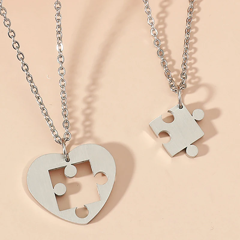 1 Pair Heart shaped Puzzle Couple Necklaces Stainless Steel Necklace for Women Gifts for New Year 2022 Jewelry
1 Pair Heart shaped Puzzle Couple Necklaces Stainless Steel Necklace for Women Gifts for New Year 2022 Jewelry