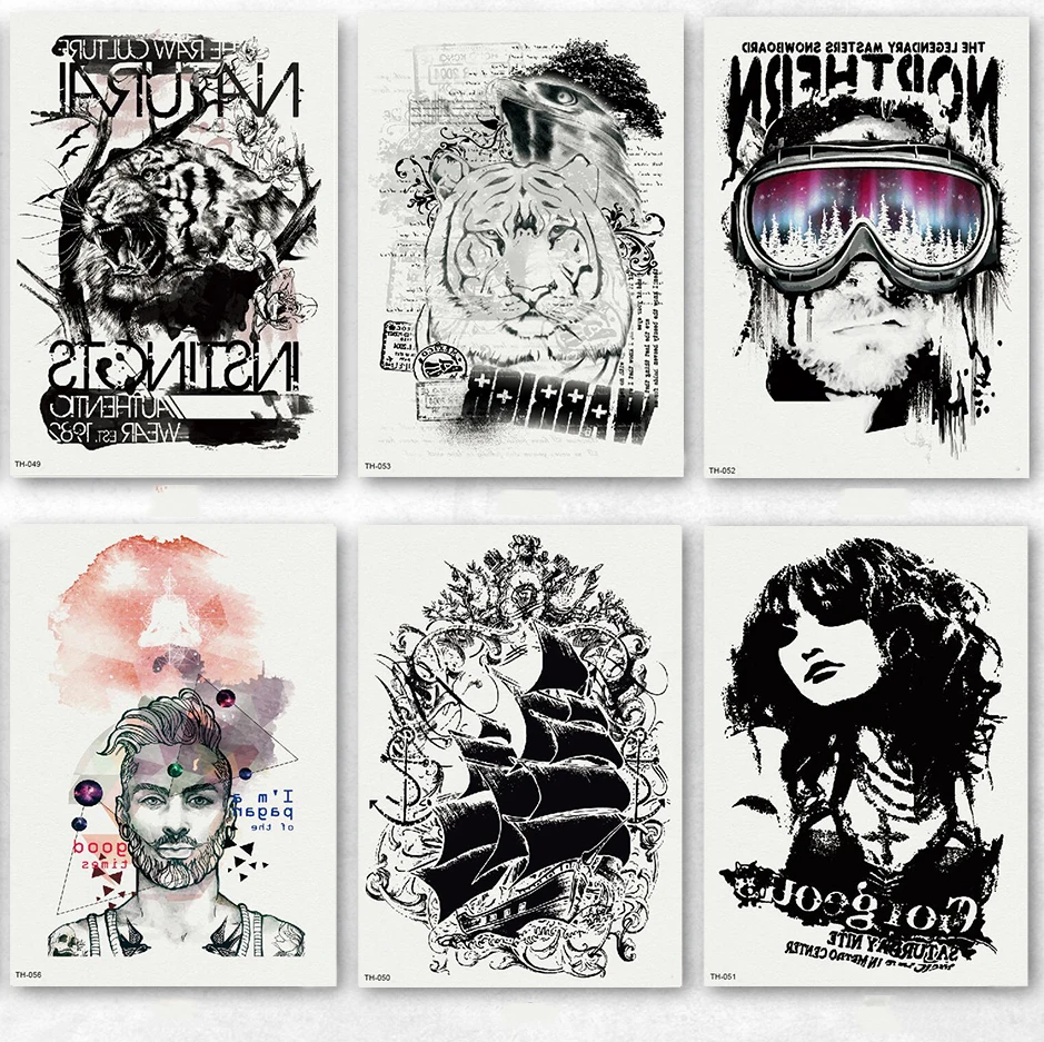 21 X 15 CM New waterproof fashion hand drawn line black and white flower arm tattoo sticker
21 X 15 CM New waterproof fashion hand drawn line black and white flower arm tattoo sticker