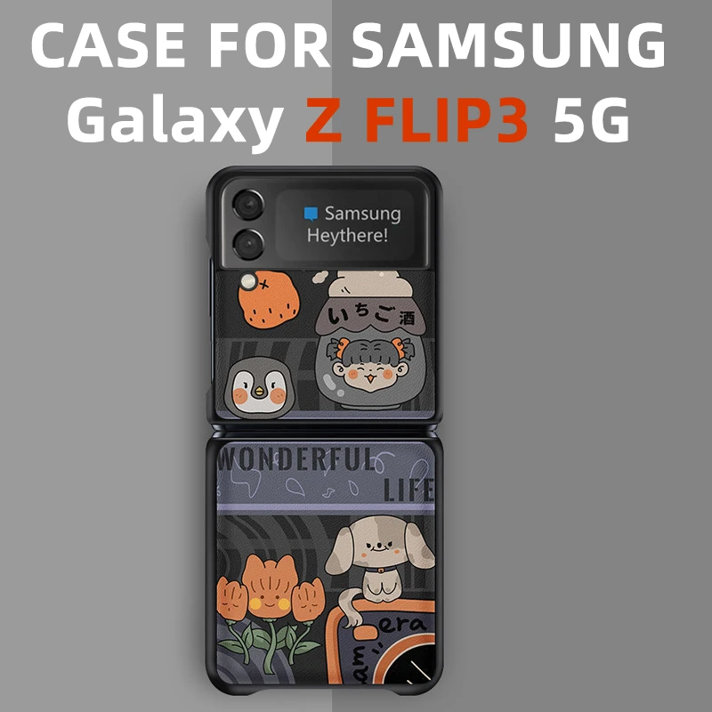 Samsung Z Flip3 Foldable Screen Phone Case 5G Leather Pattern Zflip3 Cartoon Flip Hard Case Zflip3 Folding Cover
Samsung Z Flip3 Foldable Screen Phone Case 5G Leather Pattern Zflip3 Cartoon Flip Hard Case Zflip3 Folding Cover