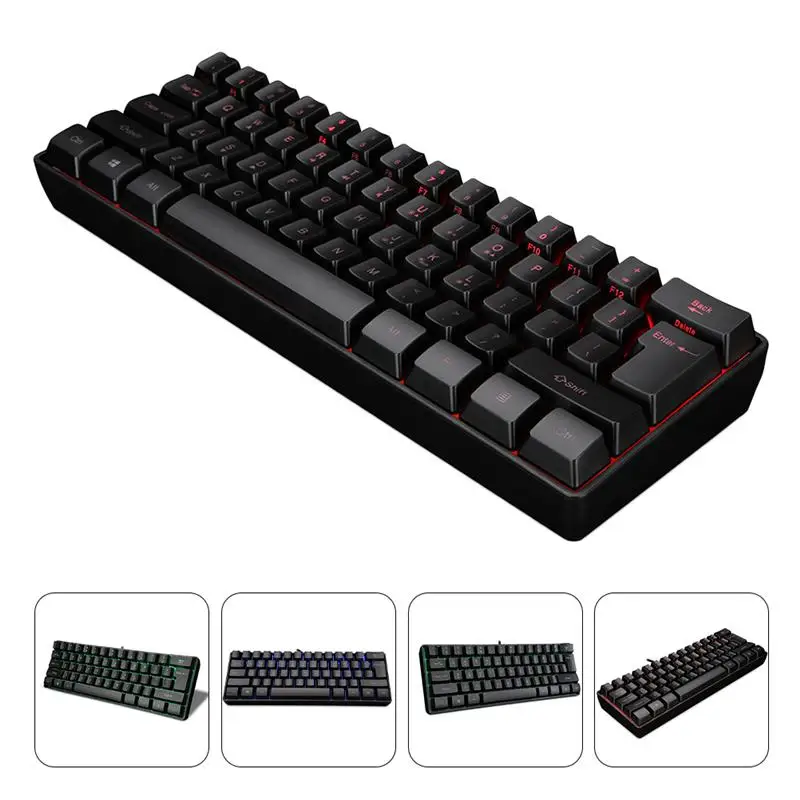 Small RGB Backlit Gaming Keyboard Wired Mechanical 61 Keys Gaming Keyboard Full Key Non Impact Mini 61 Key Keyboard
Small RGB Backlit Gaming Keyboard Wired Mechanical 61 Keys Gaming Keyboard Full Key Non Impact Mini 61 Key Keyboard
