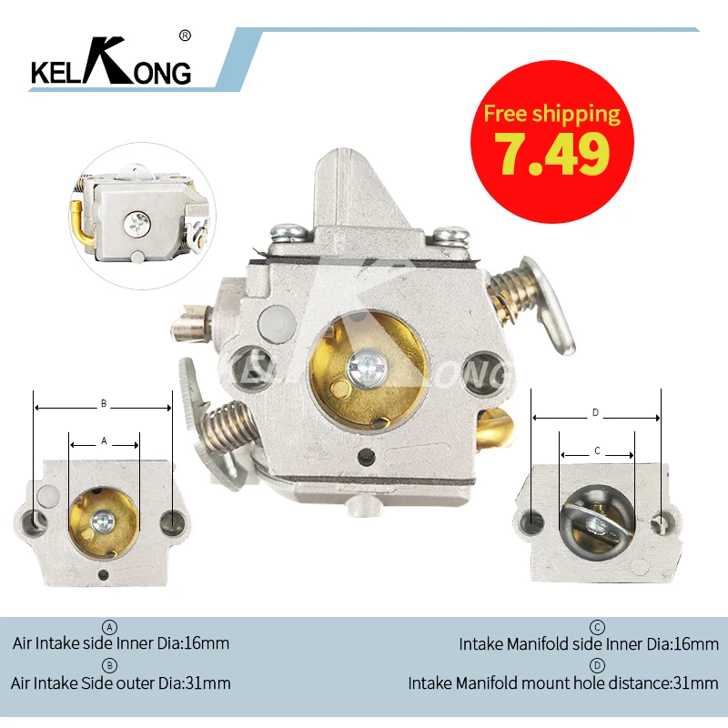 KELKONG 1pc Carburetor Carb For ZAMA MS180 017 018 MS170 C1Q-S57 STIHL Chainsaw Carburetor Electric Chainsaw Spare Parts
KELKONG 1pc Carburetor Carb For ZAMA MS180 017 018 MS170 C1Q-S57 STIHL Chainsaw Carburetor Electric Chainsaw Spare Parts